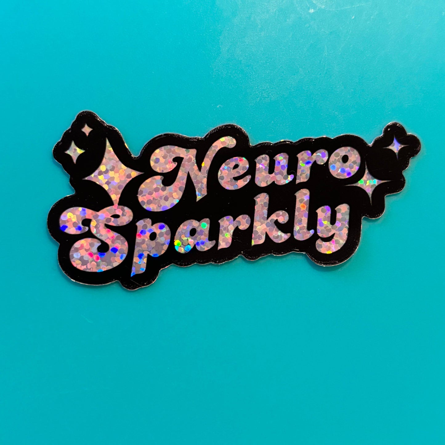 Neuro Sparkly - Glitter Vinyl Laptop Bumper Sticker | Sticker