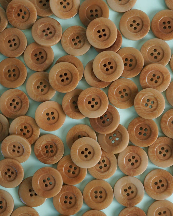 Corozo Nut Buttons | Caramel | 1in | 4ct