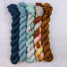   Cat's Meow Collection | Classic Sock | 5 Mini Skein Set (Teal) by Spun Right Round sold by Lift Bridge Yarns