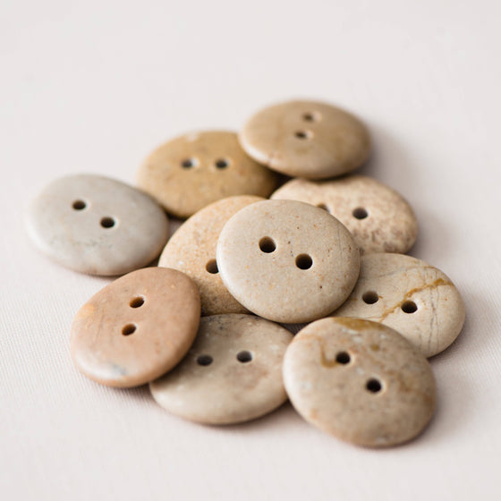  Beige River Rock Buttons by Quince & Co. sold by Lift Bridge Yarns