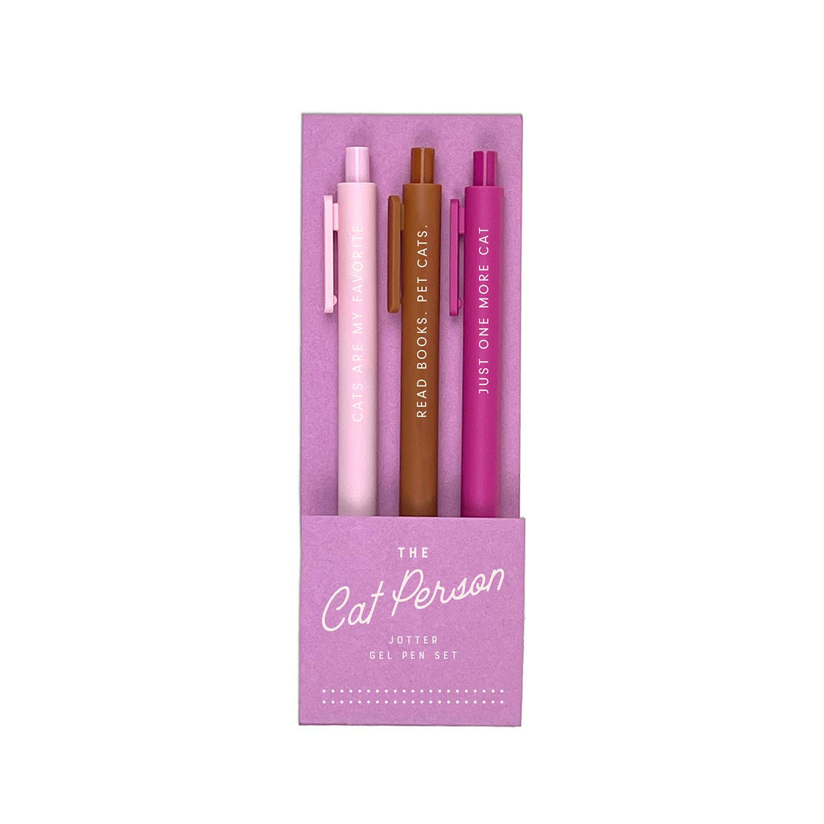 The Cat Person Jotter Gel Pen: Set of 3 | Markers and Pens