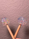Kawaii Rainbow Confetti Hexagons Silicone Gift for Knitters | Needle Stoppers