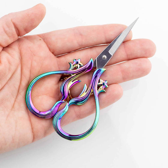  Stardust Rainbow Embroidery Scissors by Twice Sheared Sheep sold by Lift Bridge Yarns