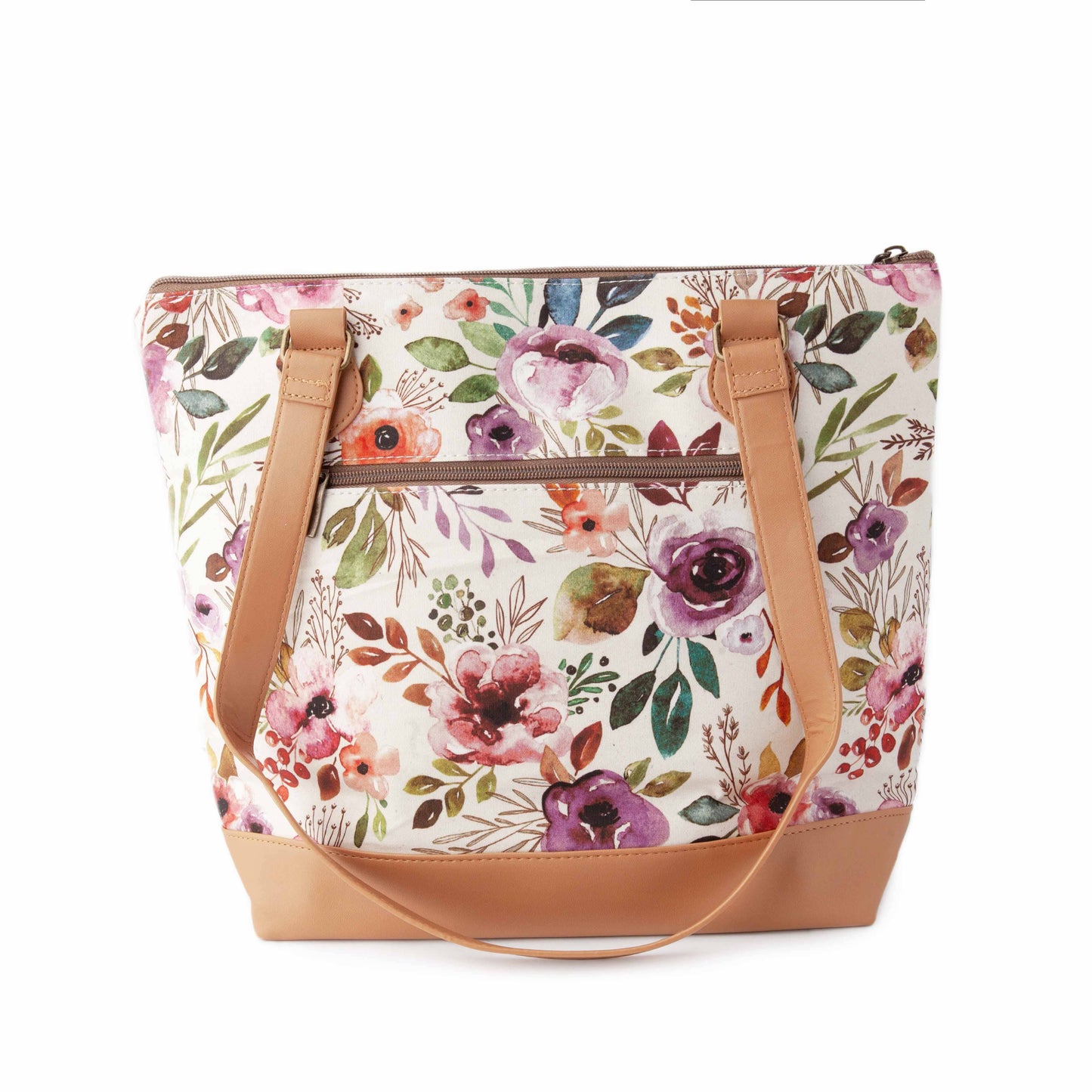 Spring Floral Mega Trinity Bag – Large Zippered Knitting Project Bag | Project Bag