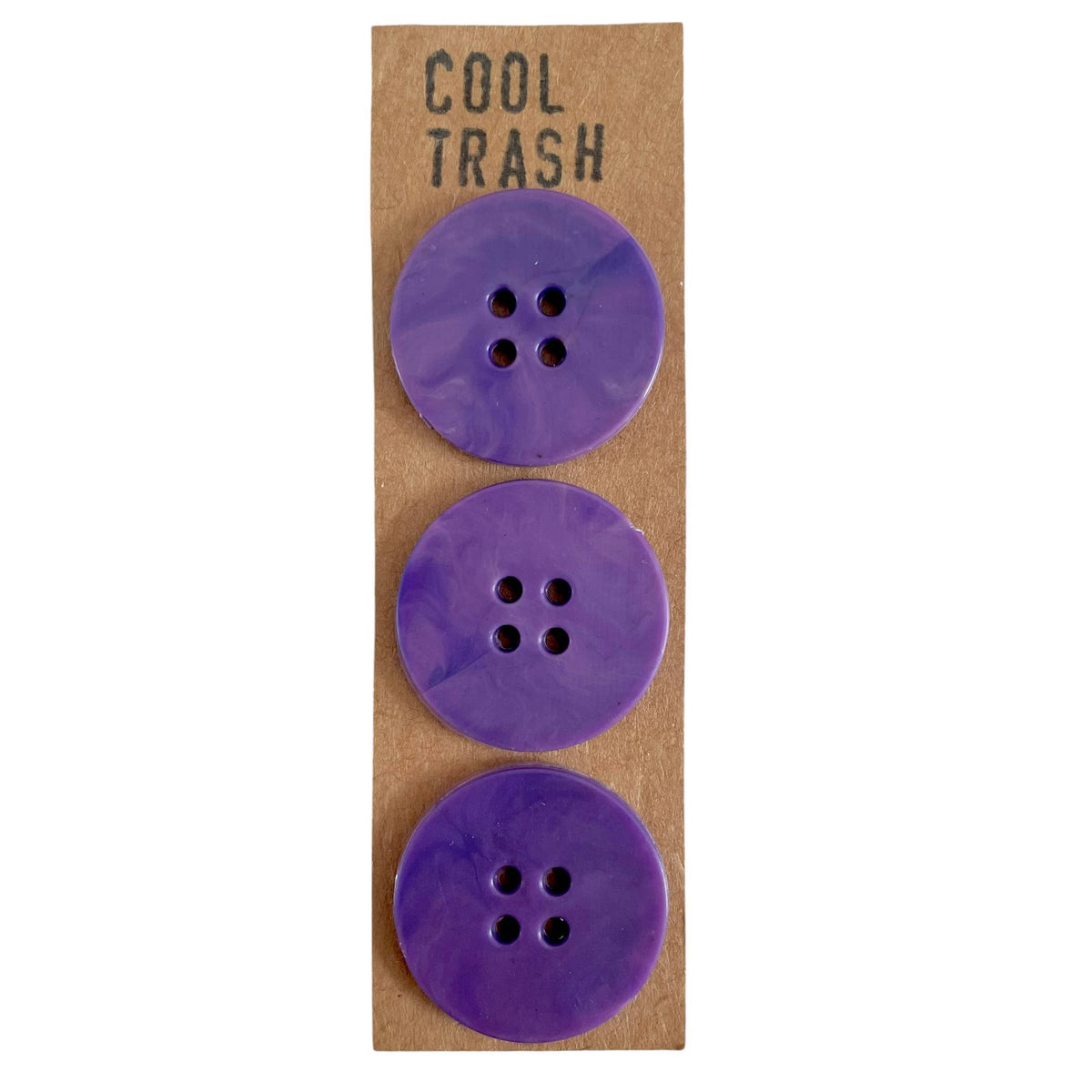 Purple Recycled Plastic Big Buttons Set |