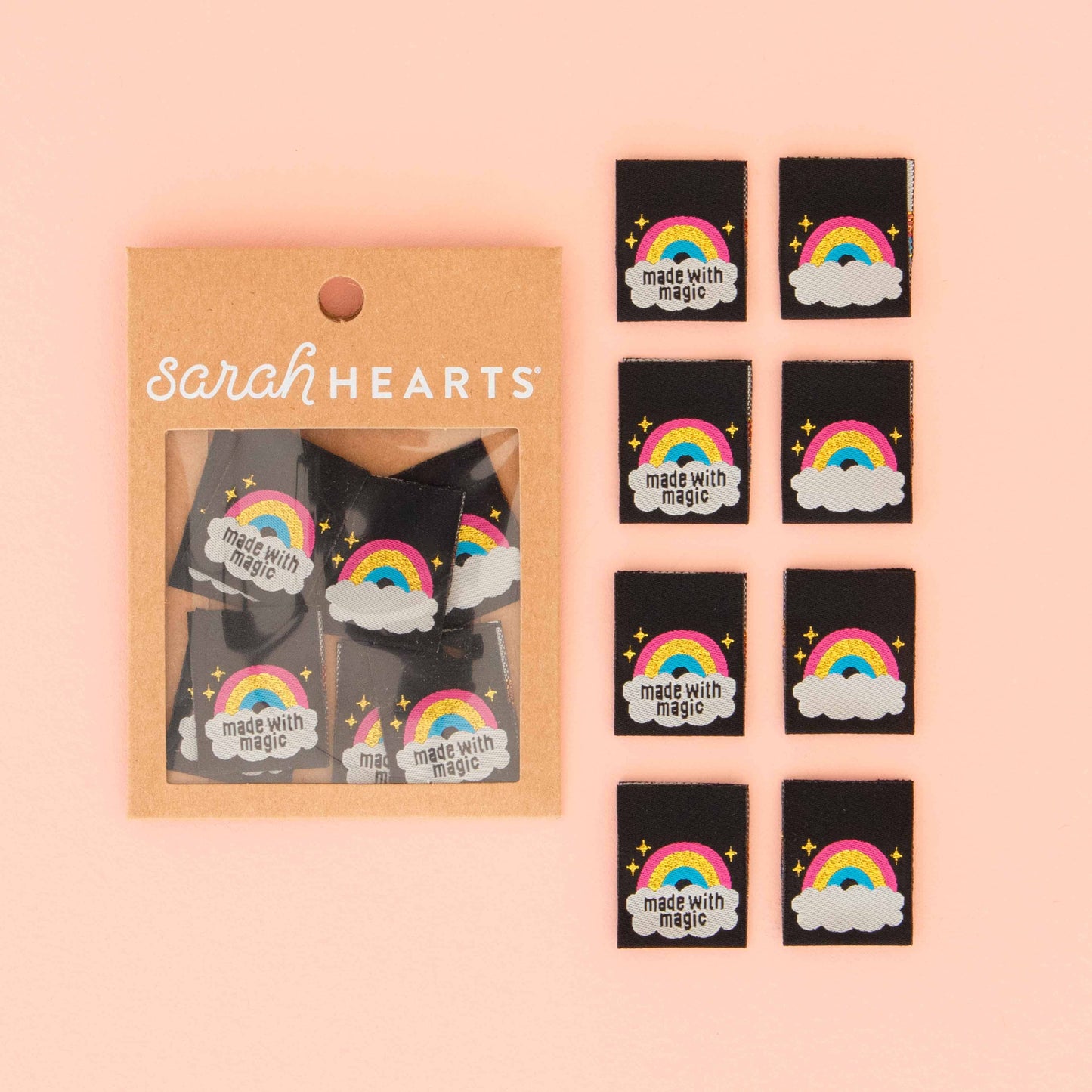 Made with Magic - Sewing Woven Clothing and Quilt Labels | 8ct | Sew-in Labels