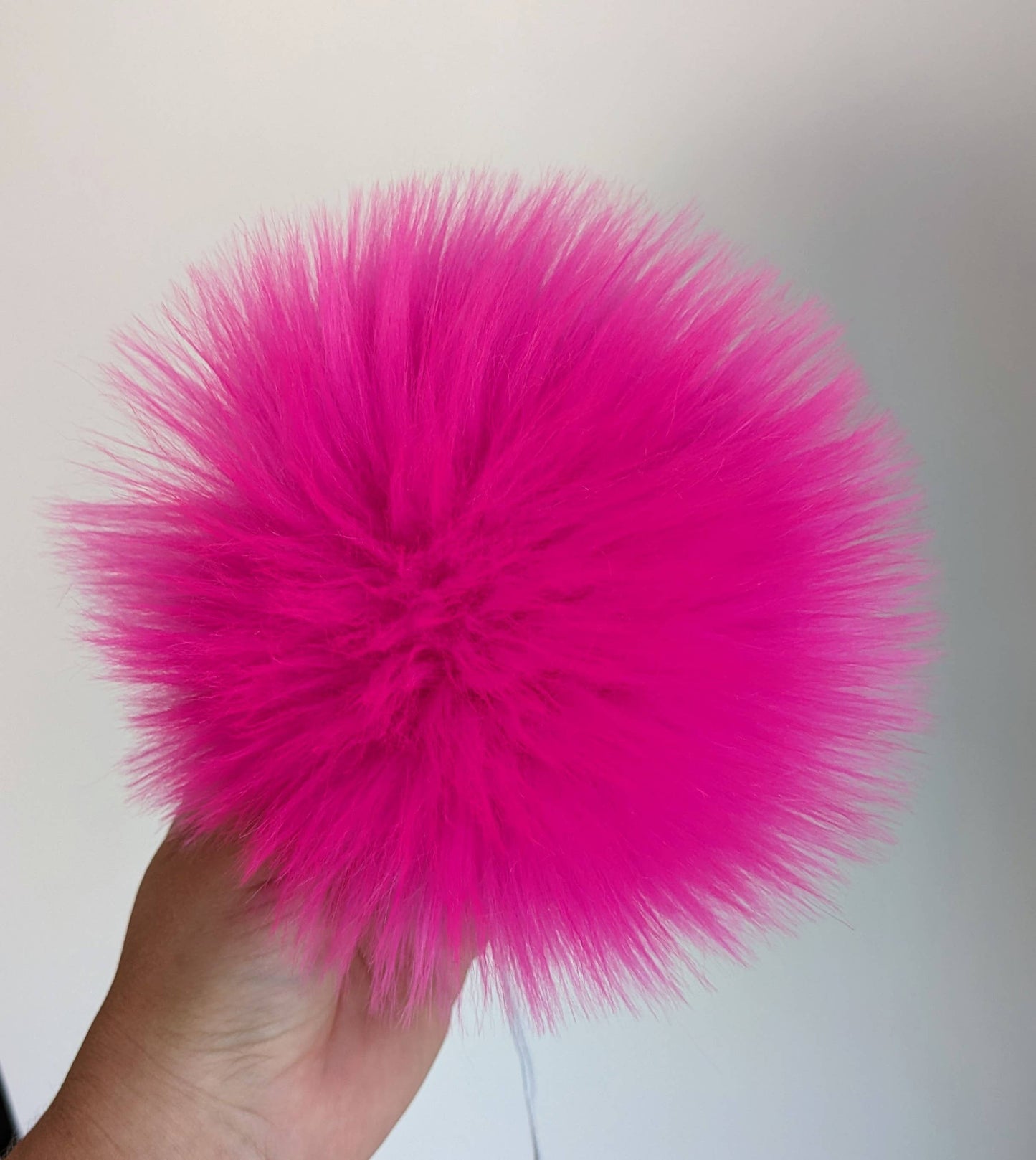 Handmade Faux Fur Pom Pom | Neon Pink | Pom Pom