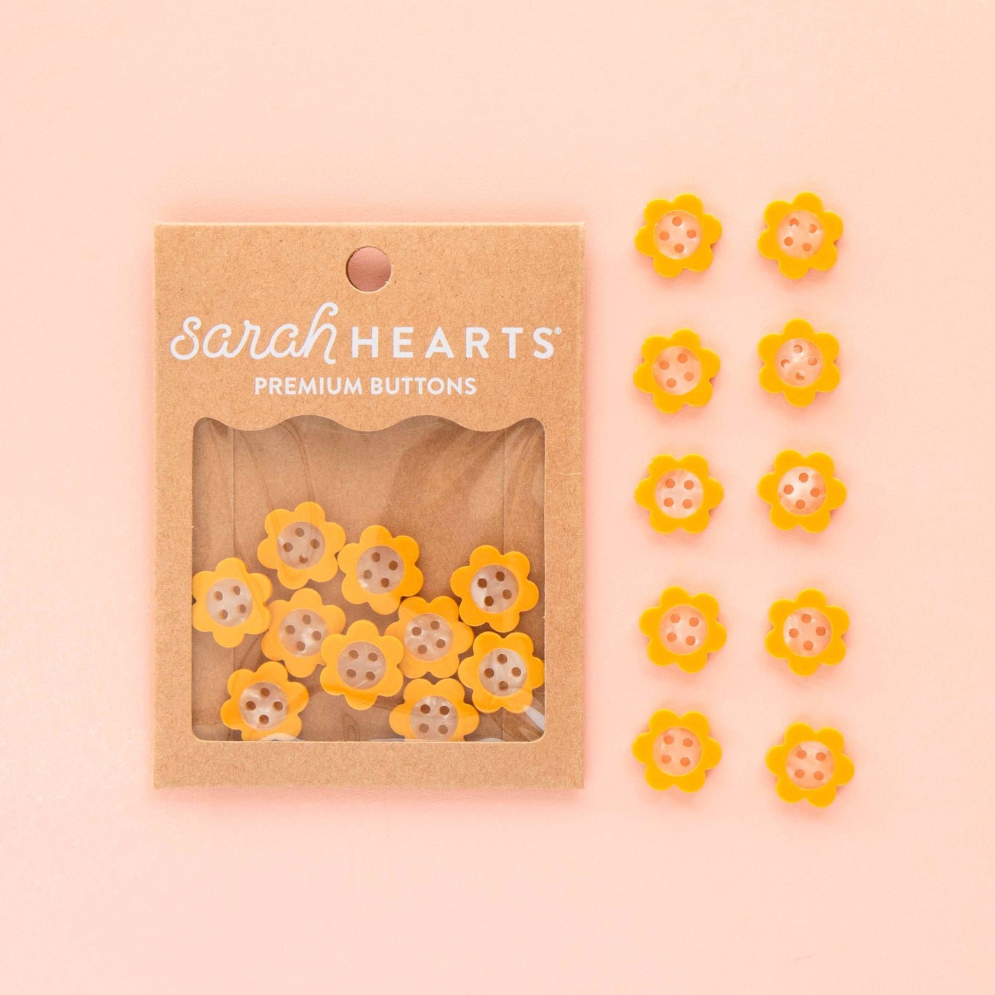 Yellow Daisy Buttons | 5/8in | 10ct | Buttons