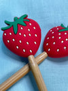 Kawaii Realistic Strawberry Cute Fruit Gift for Knitters | Needle Stoppers