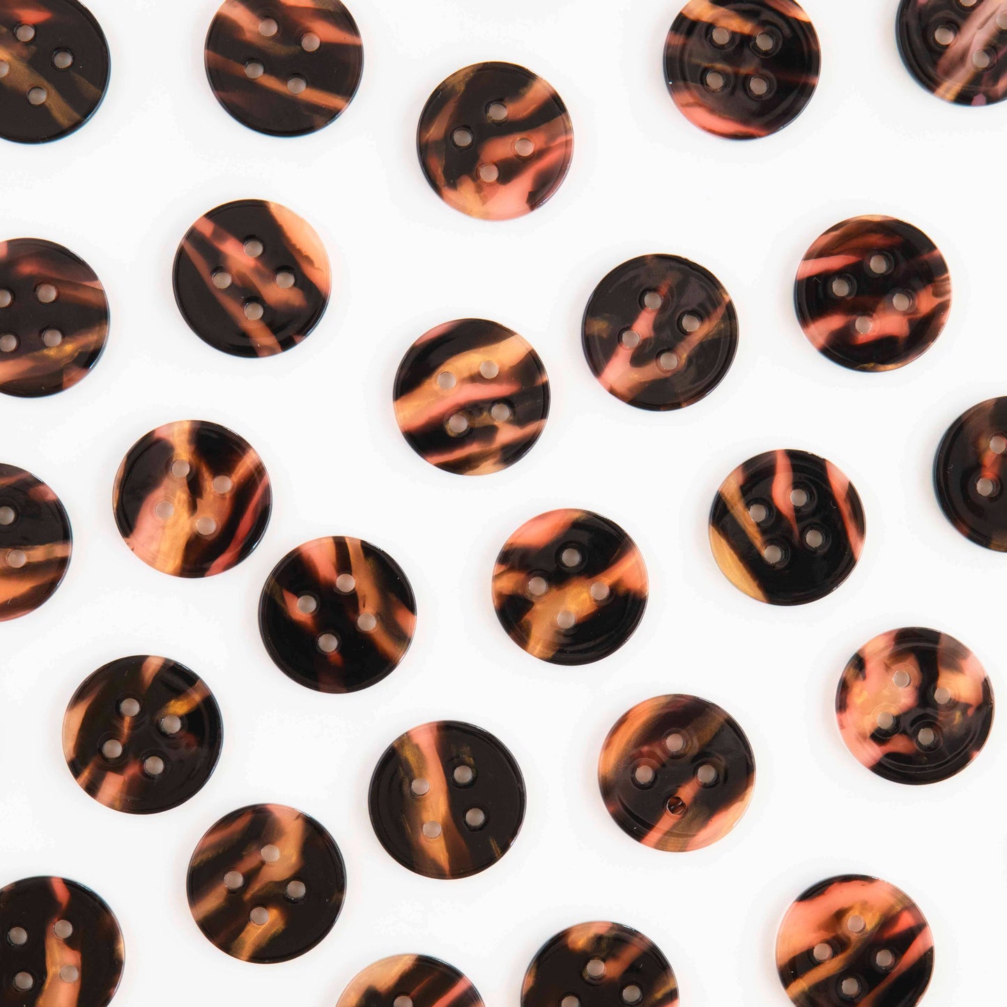 Tortoise Shell Buttons | 1in | 6ct | Buttons