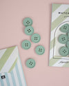 Retro Buttons | Sage | 7/8in | 6ct