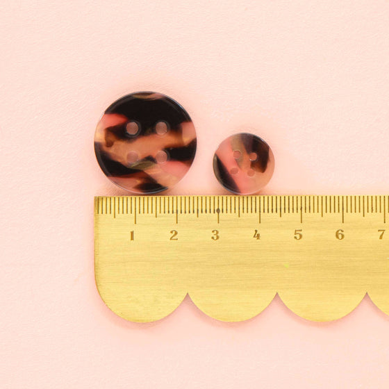 Tortoise Shell Buttons | 5/8in | 10ct