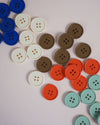 Retro Buttons | Sage | 7/8in | 6ct