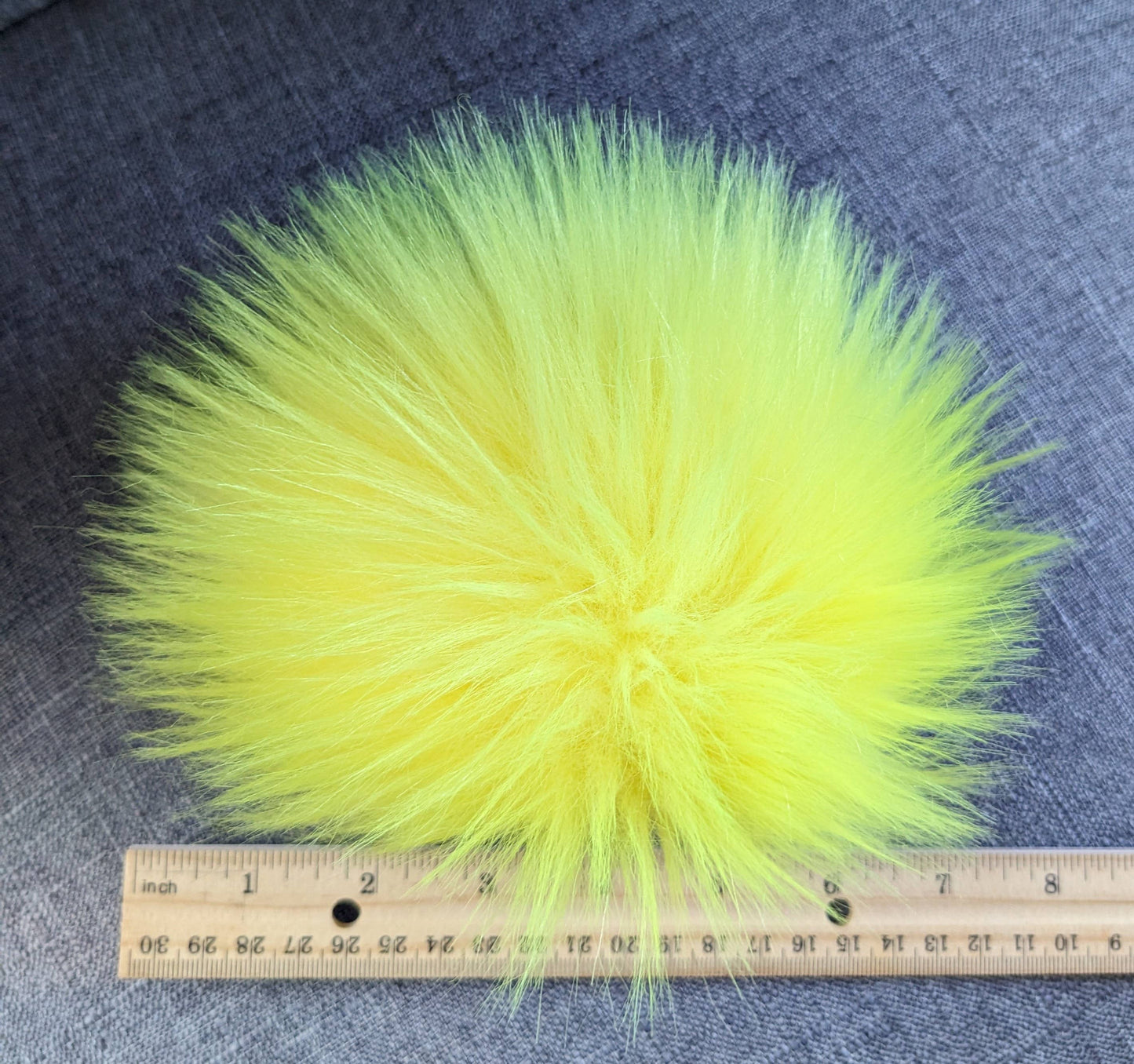 Handmade Faux Fur Pom Pom | Neon Yellow | Pom Pom