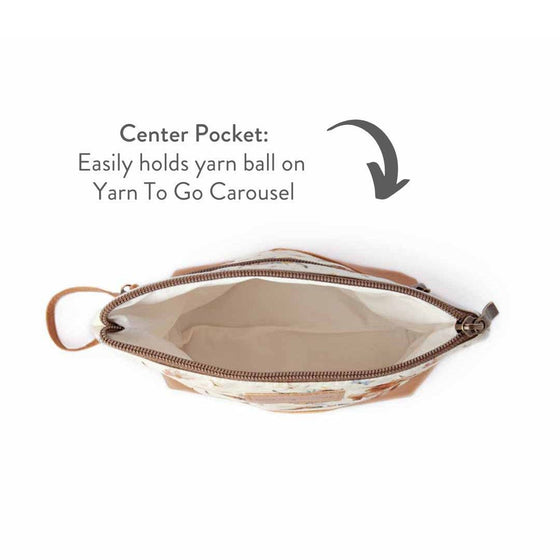 Mini Trini Bag | Small Zippered Sock Project Bag | Maisy the Highland Cow