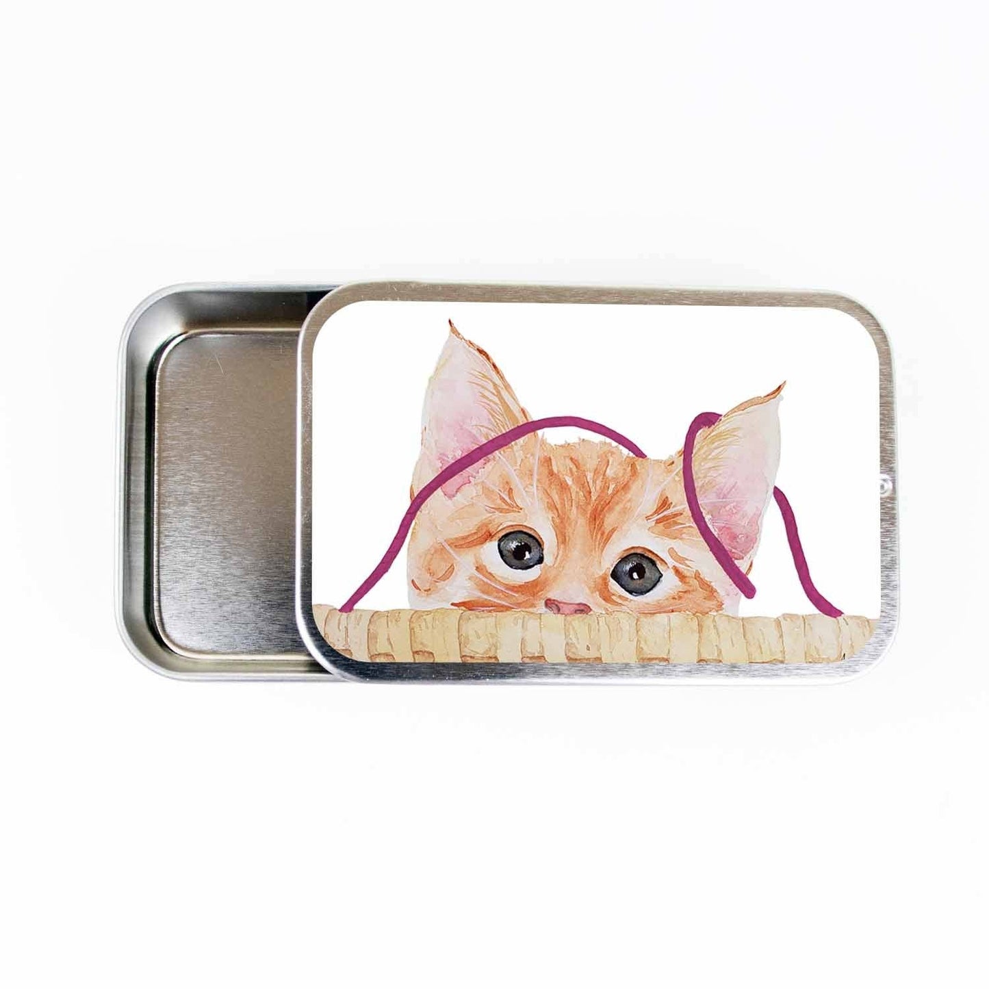 Kitten Stitch Marker Storage Tin Large (Slide Style) | Storage Tin