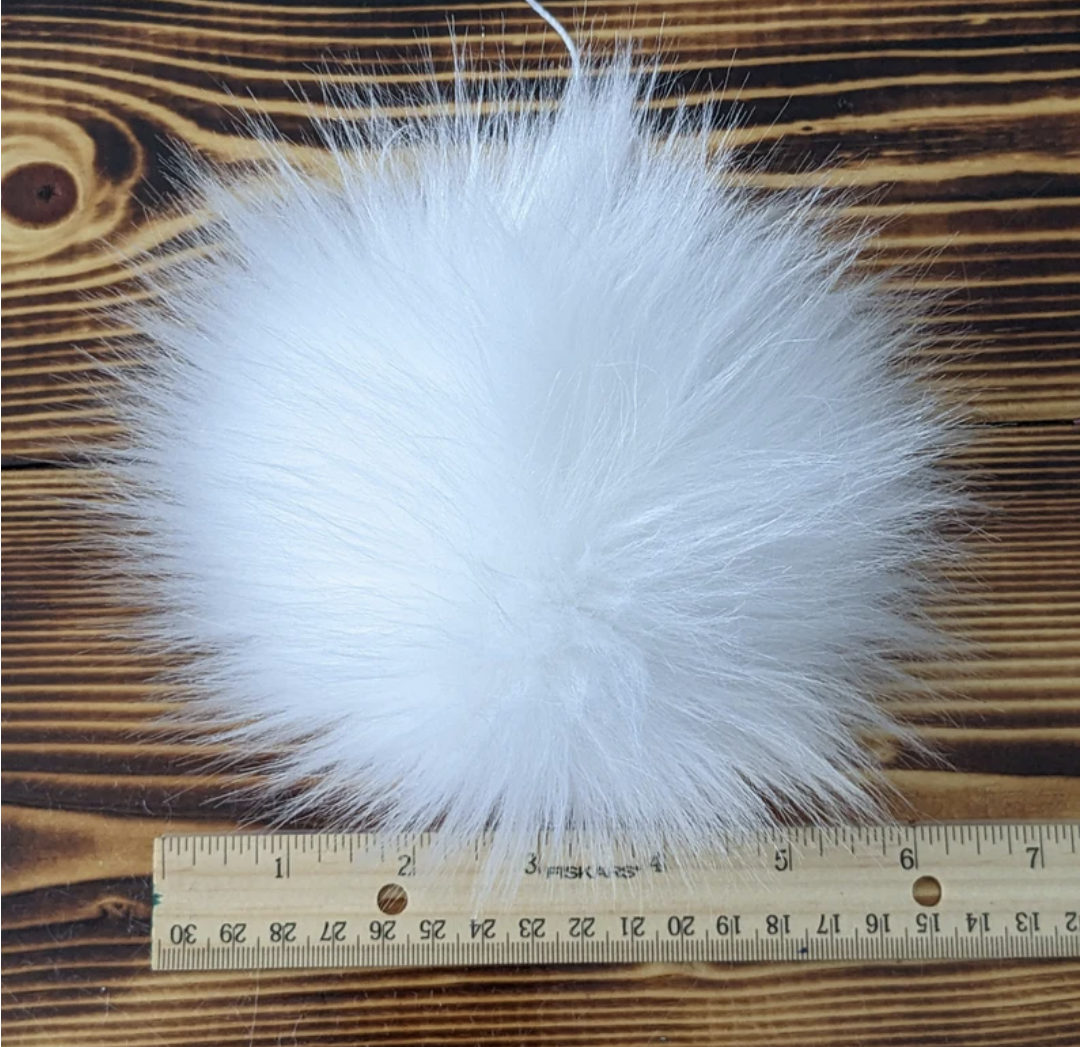 Handmade Faux Fur Pom Pom | Pure White | Pom Pom