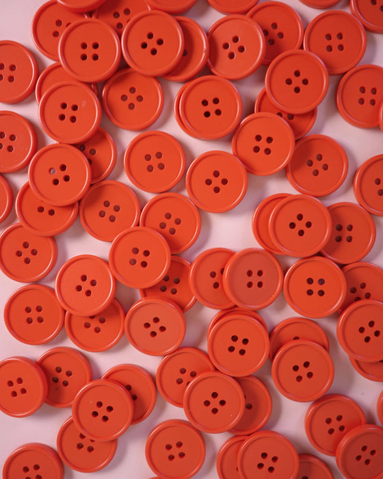 Retro Buttons | Tomato | 7/8in | 6ct