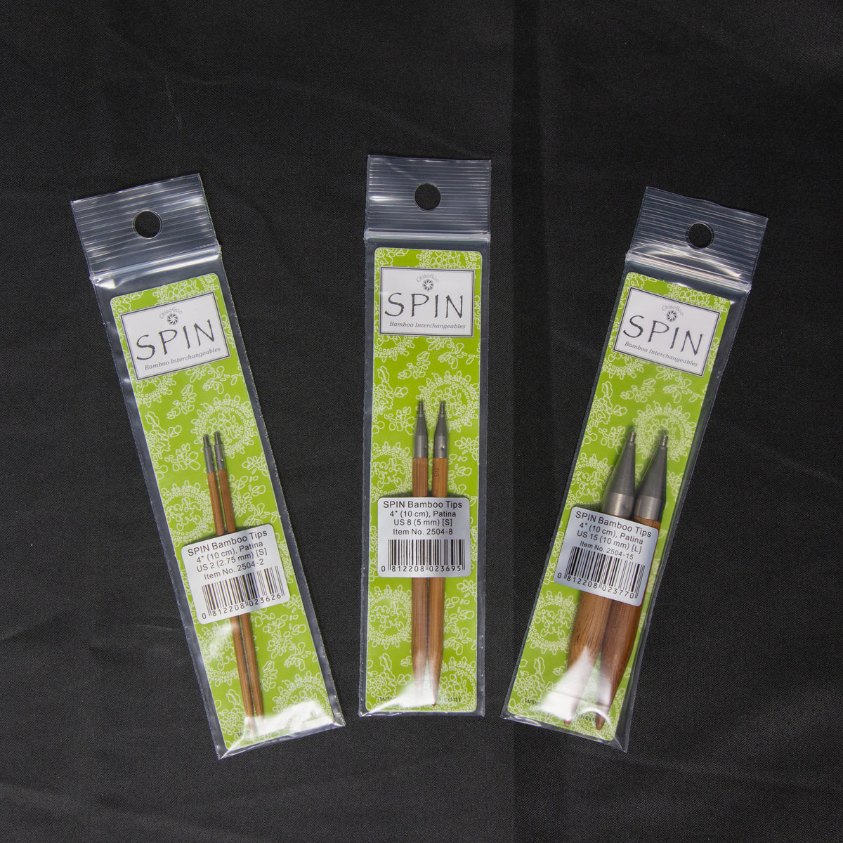 Interchangeable Needles | SPIN Bamboo Tips - 4 inch | Needles