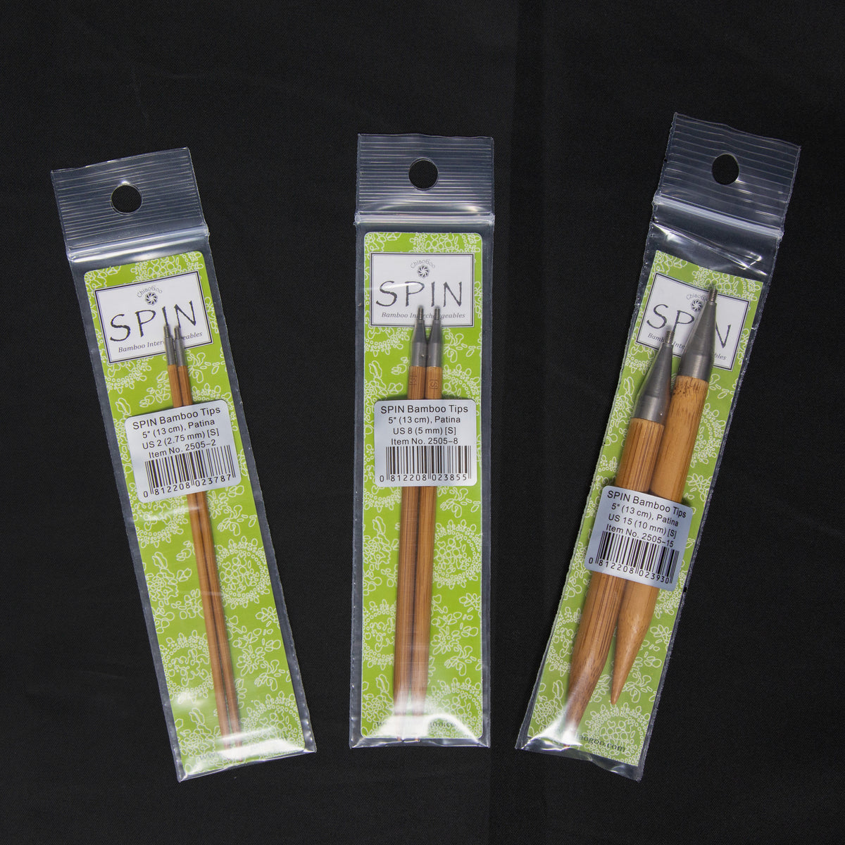 Interchangeable Needles | SPIN Bamboo Tips - 5 inch | Needles
