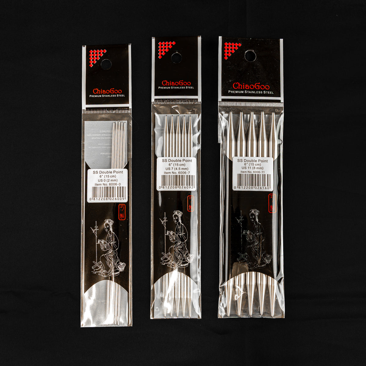 Double Pointed Needles | Stainless Steel - 6" | Needles