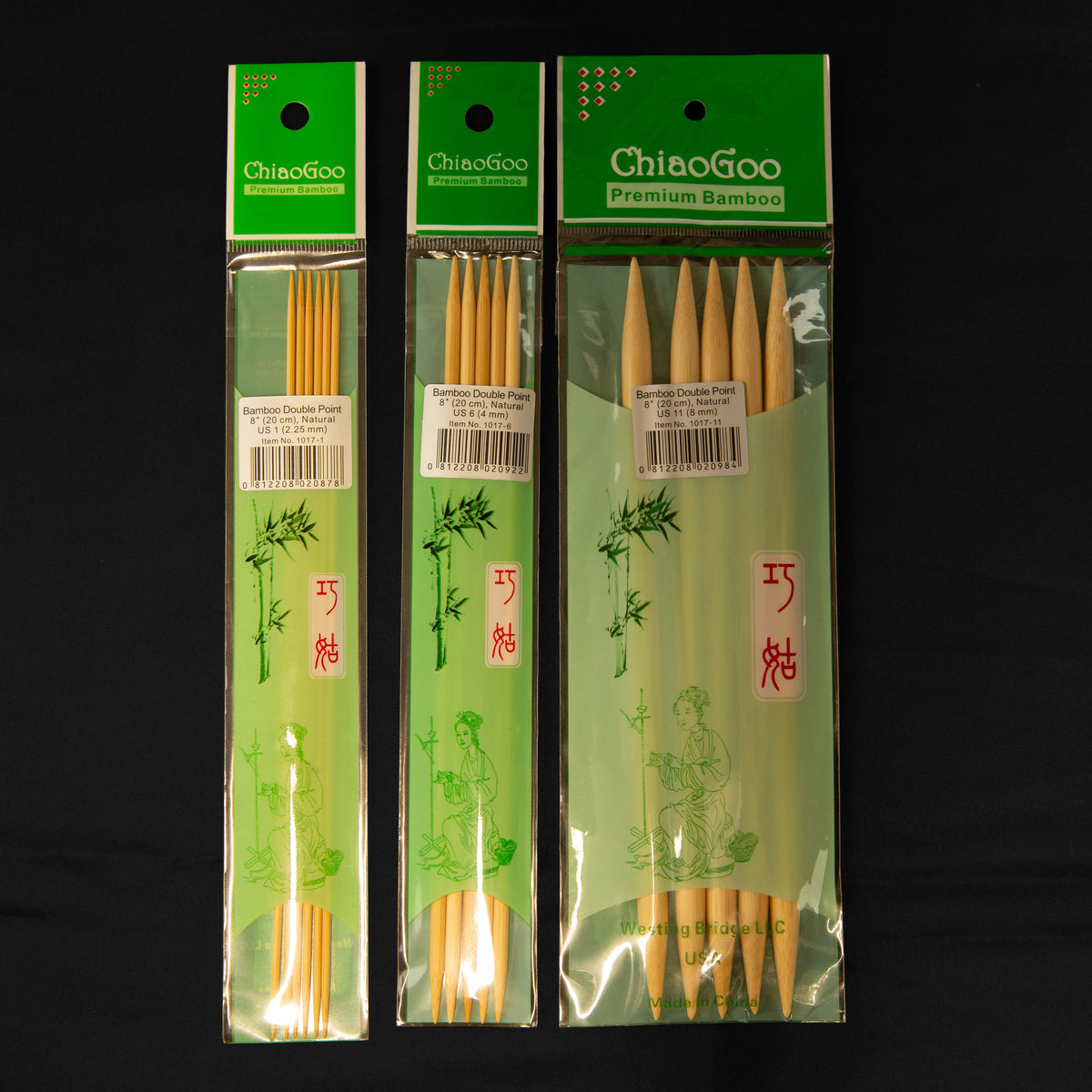 Double Pointed Needles | Bamboo - 8" | Needles