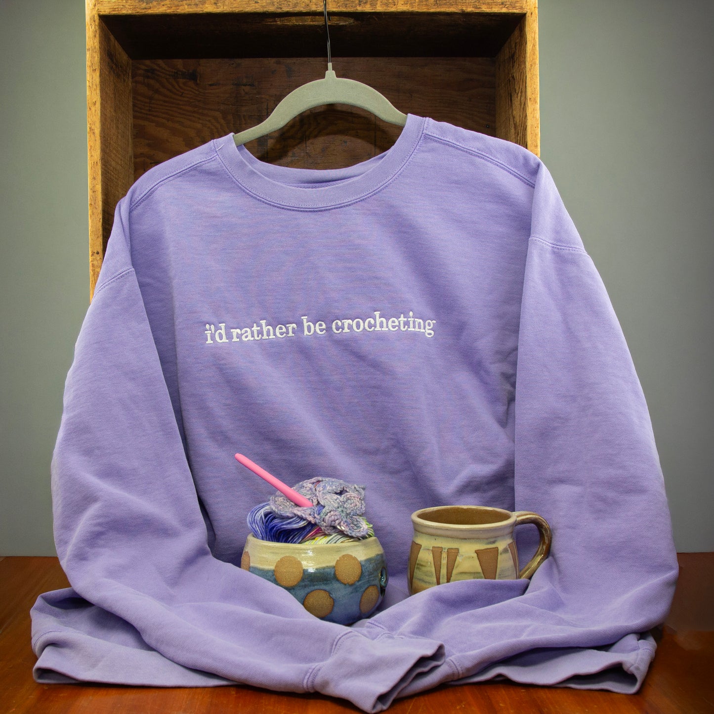 I'd Rather Be Crocheting Crew Neck Sweatshirt | Clothing