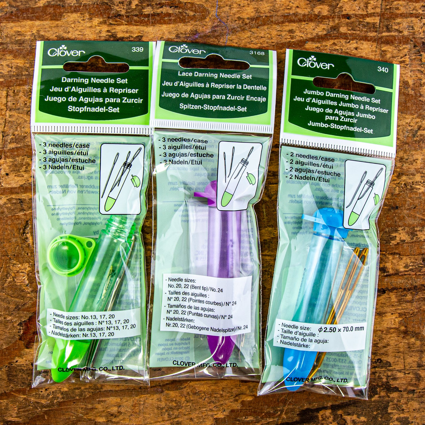Chibi Darning Needle Set (Green, Orange, Blue, or Purple) | Notions - Darning
