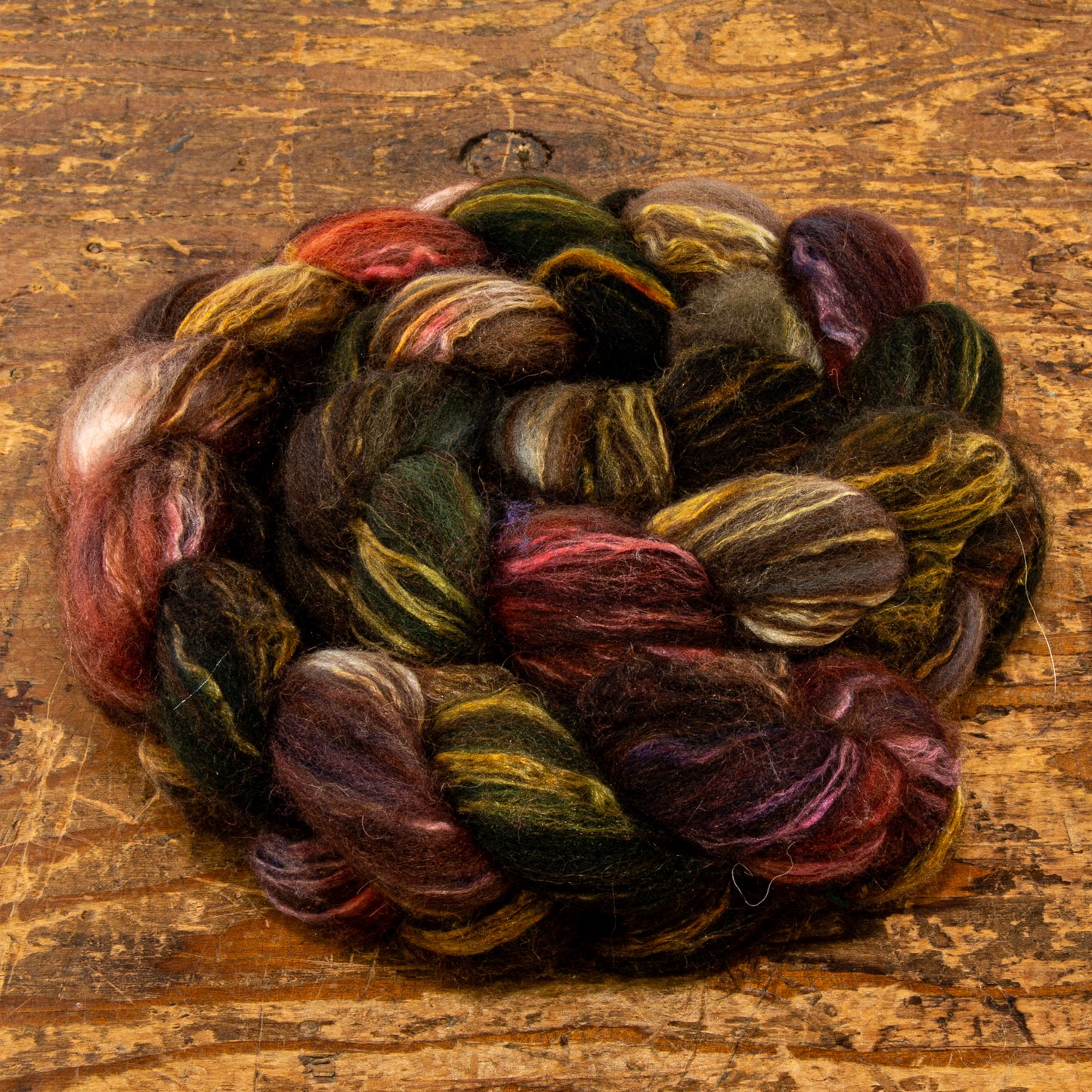 Spinning Fiber | 40% Merino, 20% Alpaca, 20% Camel, 20% Mulberry Silk | Consignment - Spinning Fiber