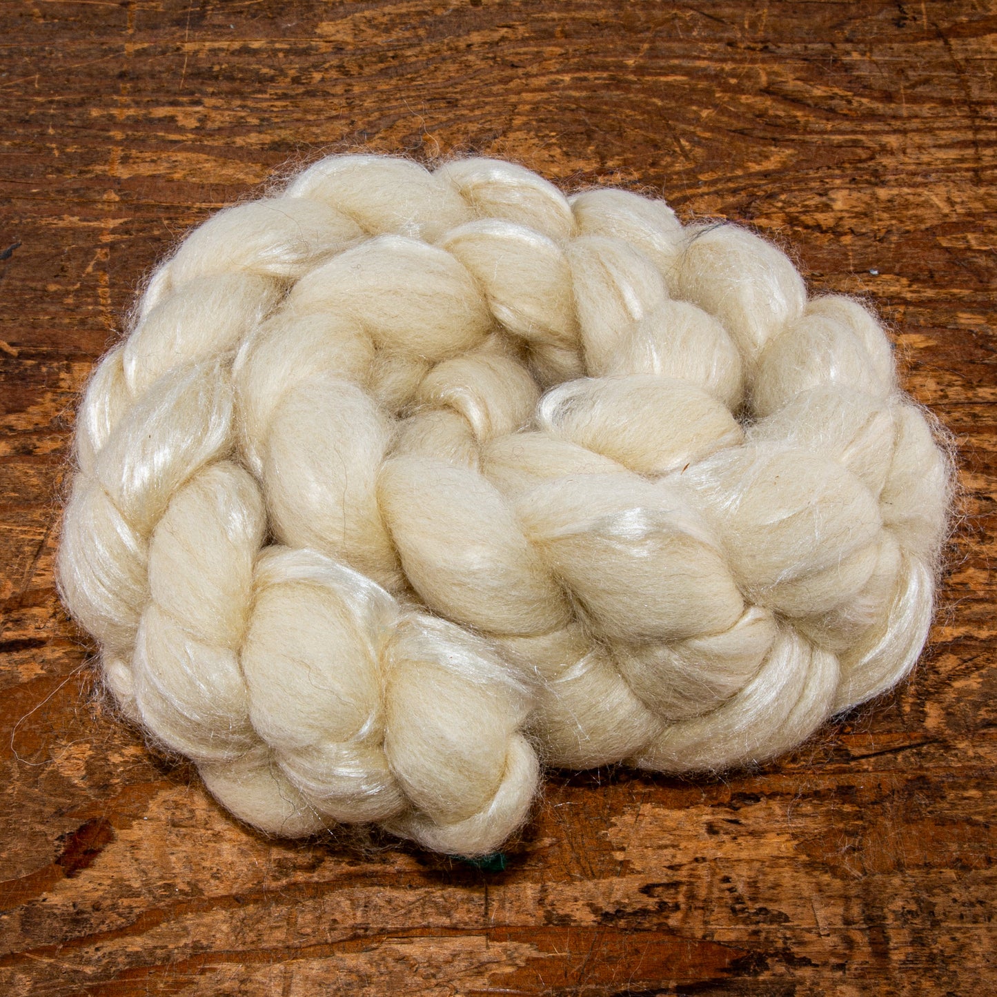 Spinning Fiber | 70% BFL, 30% Tussah Silk Undyed | Consignment - Spinning Fiber