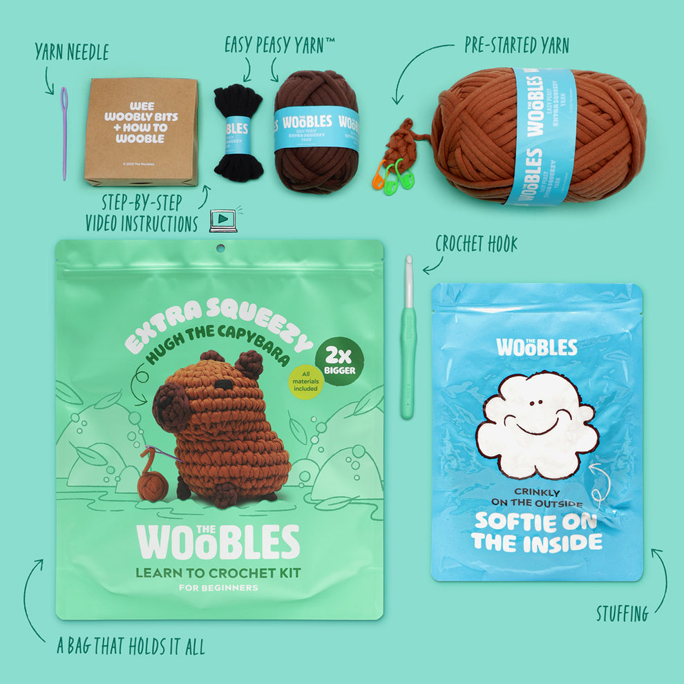 Hugh the Capybara Crochet Kit (Extra Squeezy!) | Crochet Kit
