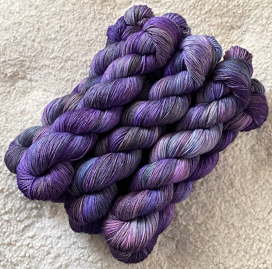  January Color of the Month: Into The Heathers by Side Hustle Fiber Co. sold by Lift Bridge Yarns