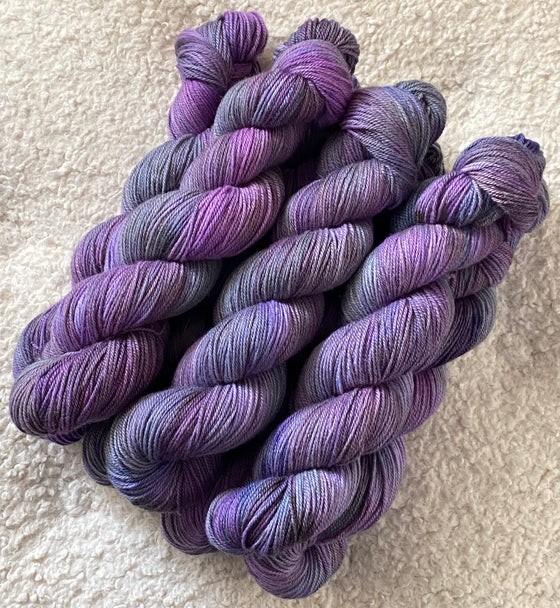  January Color of the Month: Into The Heathers by Side Hustle Fiber Co. sold by Lift Bridge Yarns