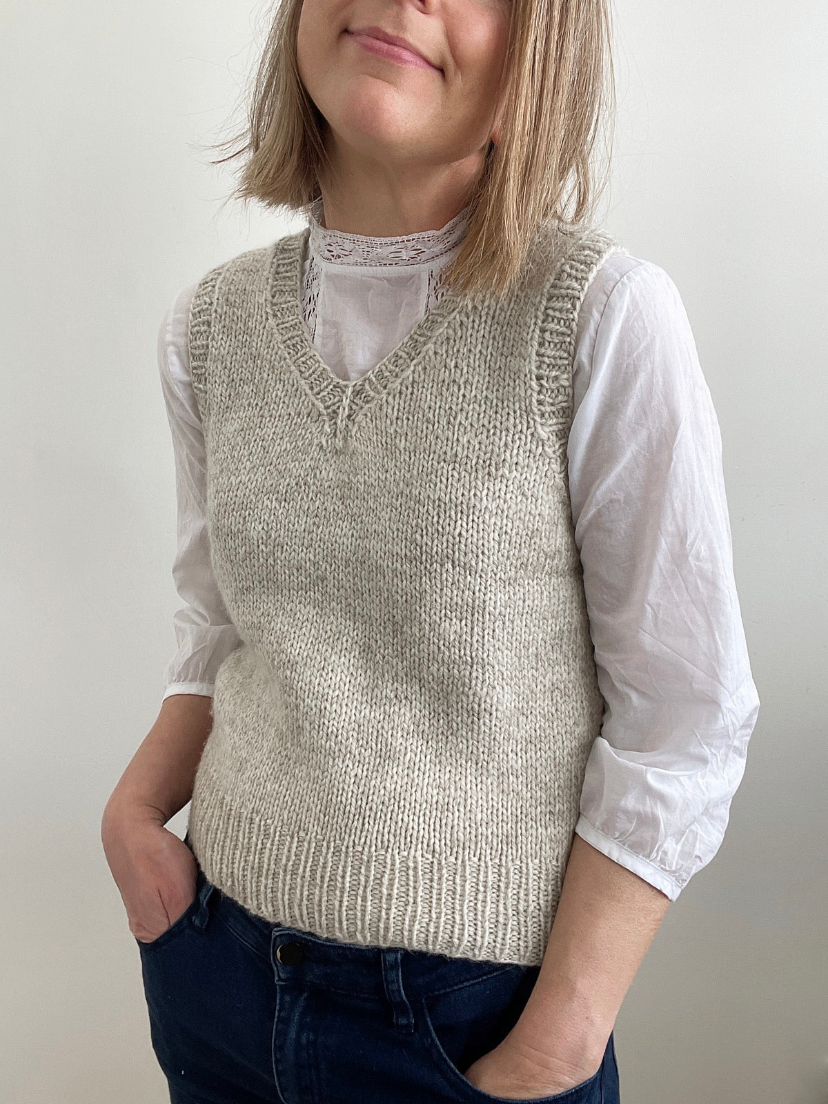 Basic Vest with Nancy Vandivert | Fri. 4/24, 5/1, 5/8 (skip 5/15), 5/22, 5/29 | 3 - 4:30 pm | Class