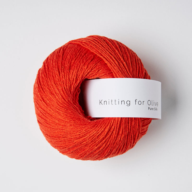 Pure Silk Blood Orange | Yarn - Fingering