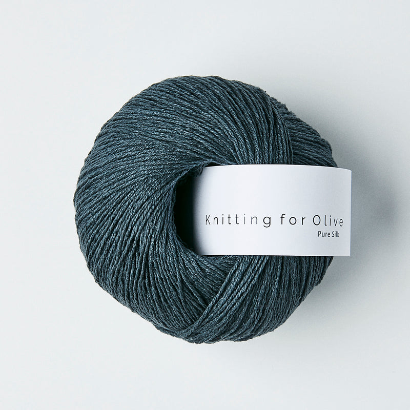 Pure Silk Deep Petroleum Blue | Yarn - Fingering