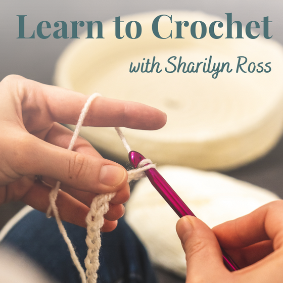  Learn to Crochet with Sharilyn Ross  |  Tuesdays, Oct. 3, 10 & 17  |  2:00-3:00 pm by Lift Bridge Yarns sold by Lift Bridge Yarns