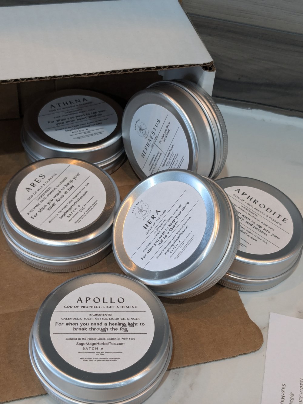 Loose Leaf Tea Tins | Set of 6 | Loose Leaf Tea