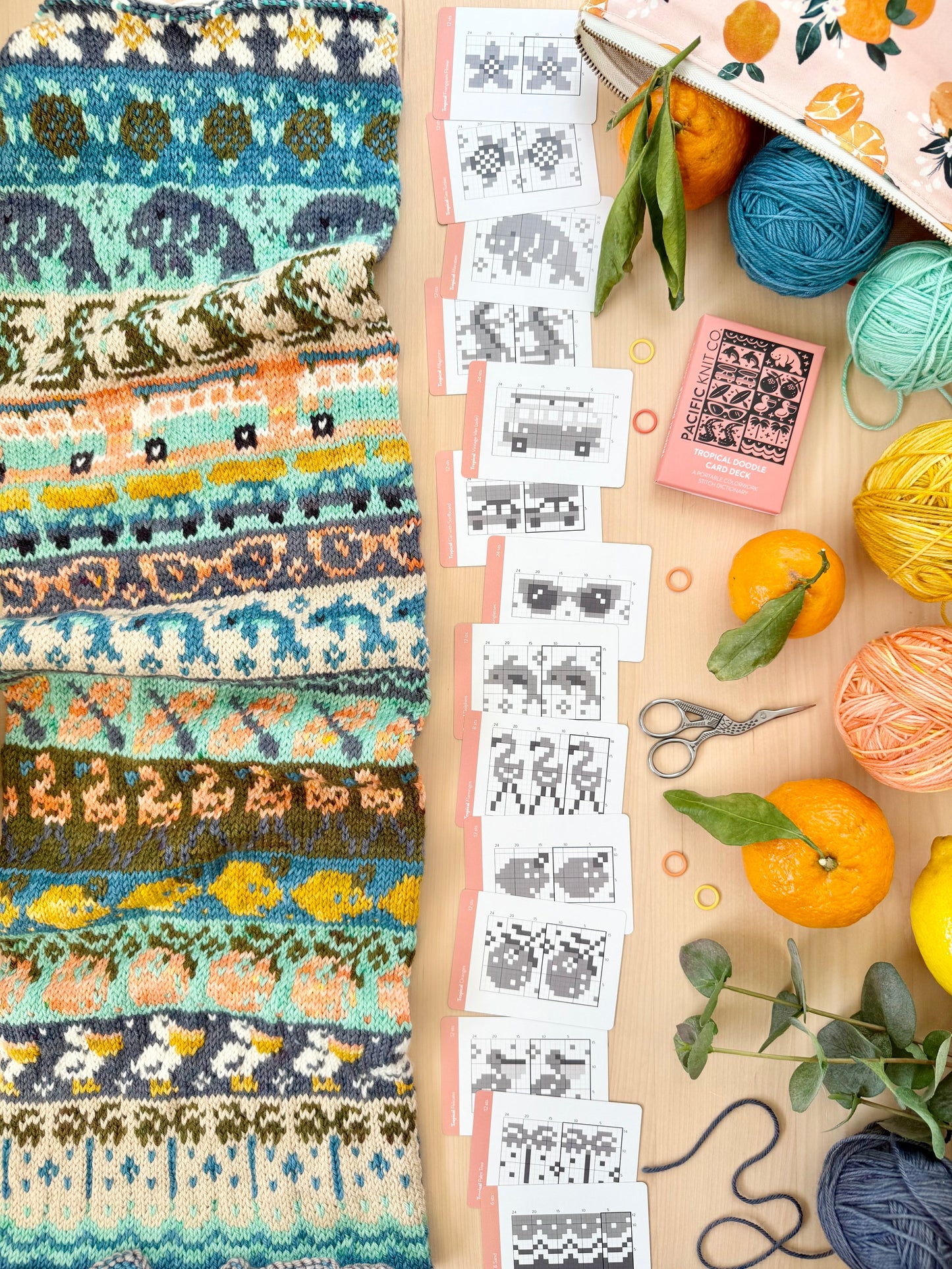 Tropical Doodle Deck | Half Deck | Pattern card deck