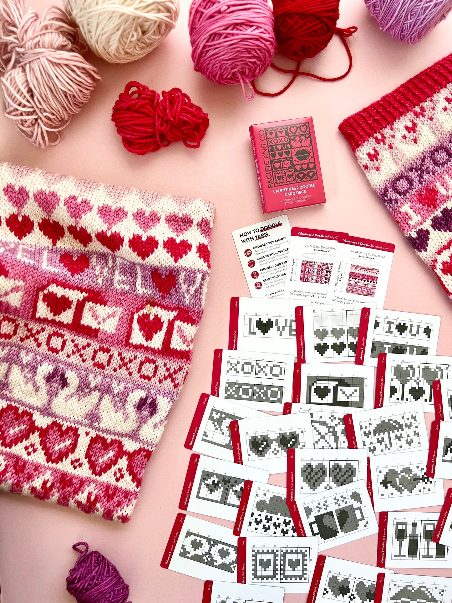 Valentines 2 Doodle Deck | Half Deck | Pattern card deck