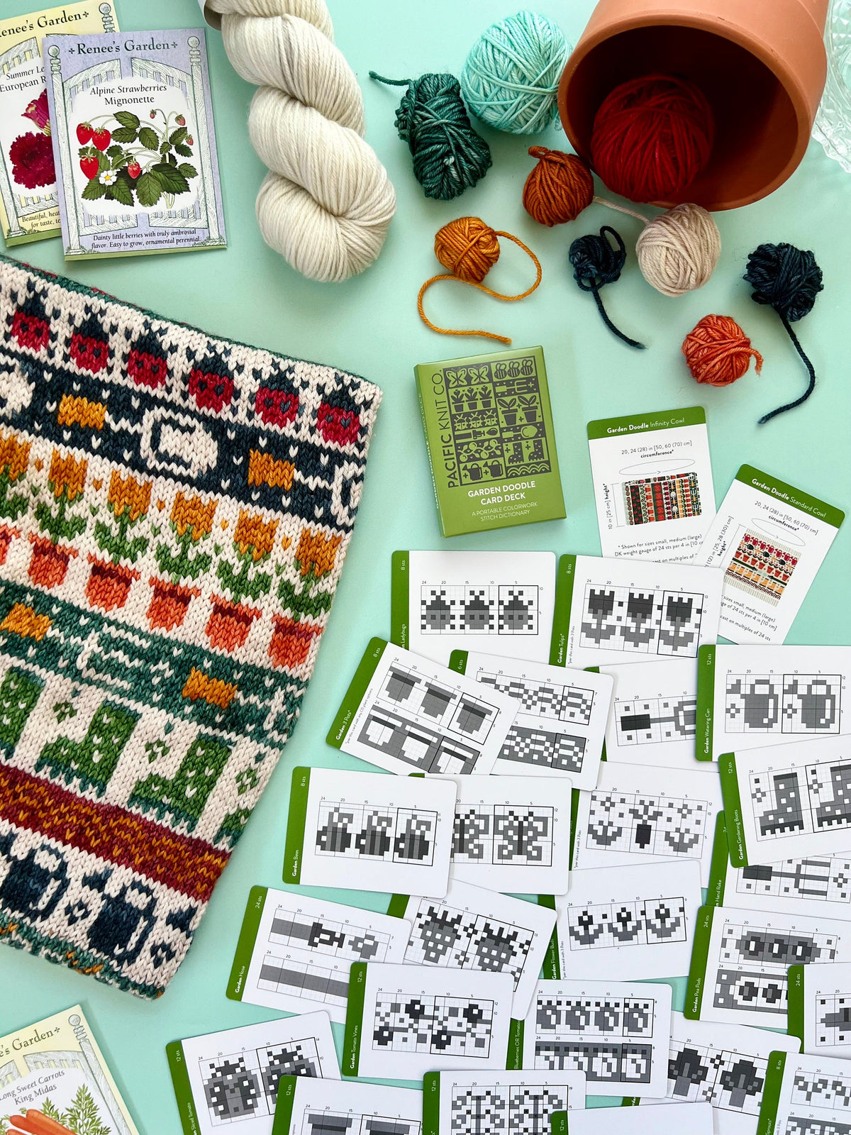 Garden Doodle Deck | Half Deck | Pattern card deck
