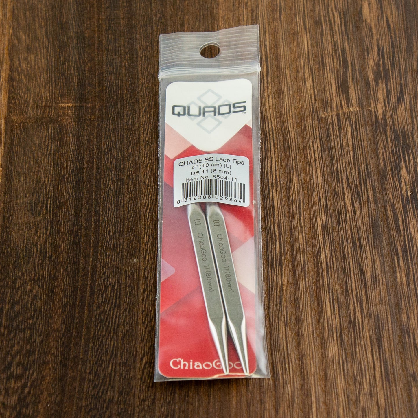 Interchangeable Needles | QUADS SS Lace Tips - 4 inch | Needles