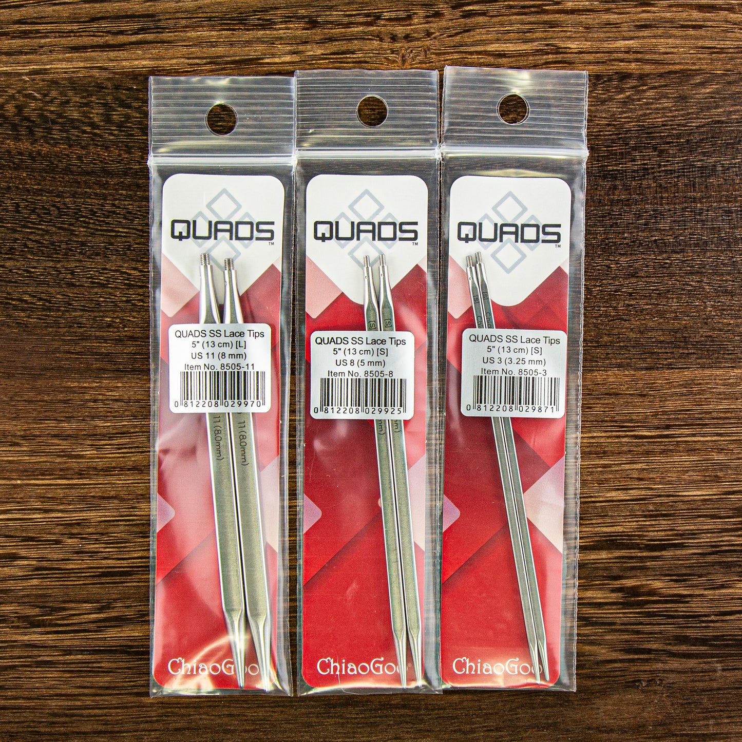 Interchangeable Needles | QUADS SS Lace Tips - 5 inch | Needles