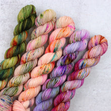   Flower Power Collection | Classic Sock | 5 Mini Skein Set (Speckles) by Spun Right Round sold by Lift Bridge Yarns