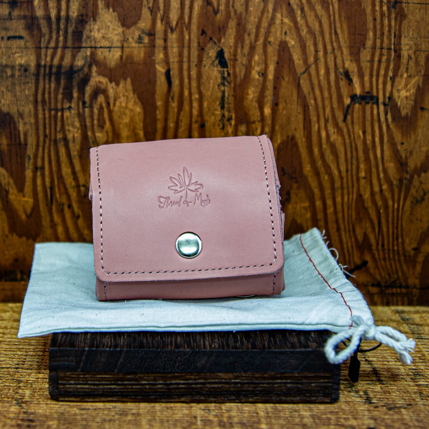 Leather Sidekick Pouch Rose | Notions Case