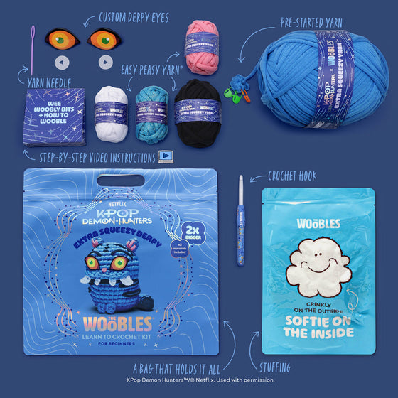The Woobles | Derpy Crochet Kit (Extra Squeezy!) – Lift Bridge Yarns