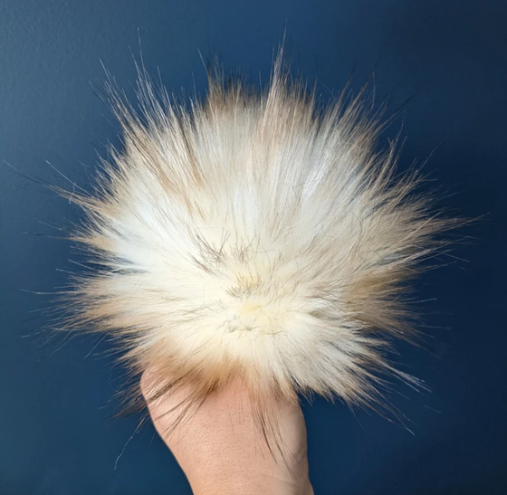Handmade Faux Fur Pom Pom | Crème Brûlée