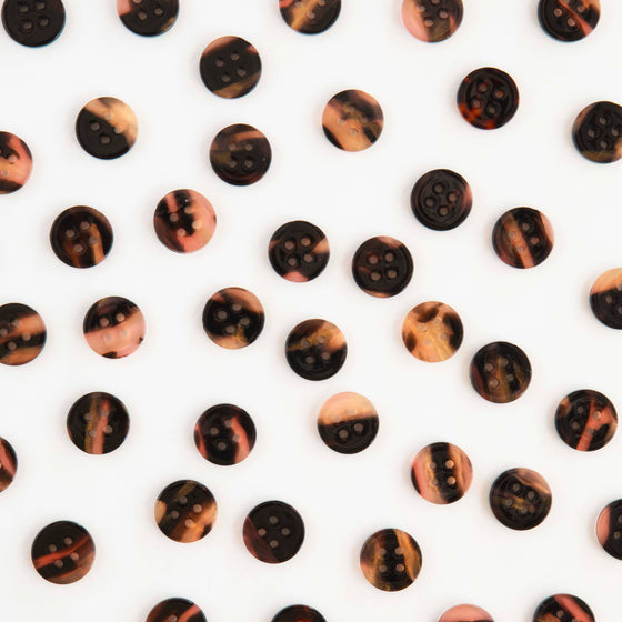 Tortoise Shell Buttons | 5/8in | 10ct