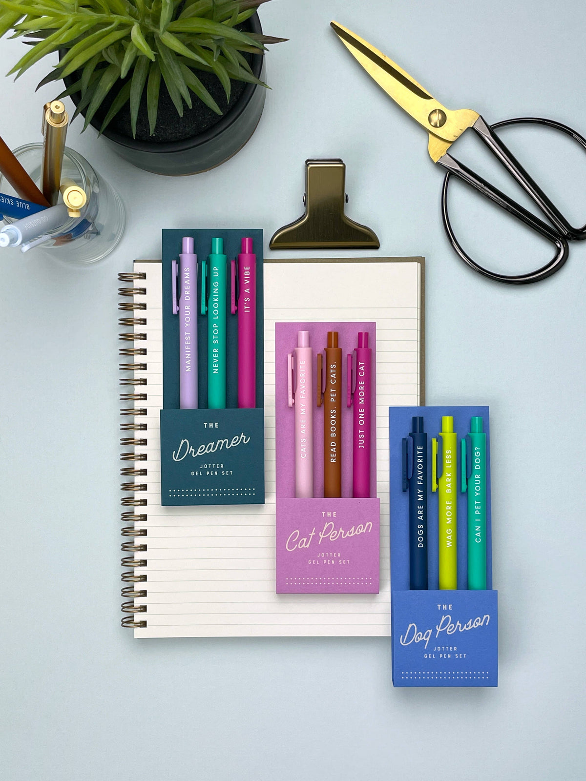The Cat Person Jotter Gel Pen: Set of 3 | Markers and Pens