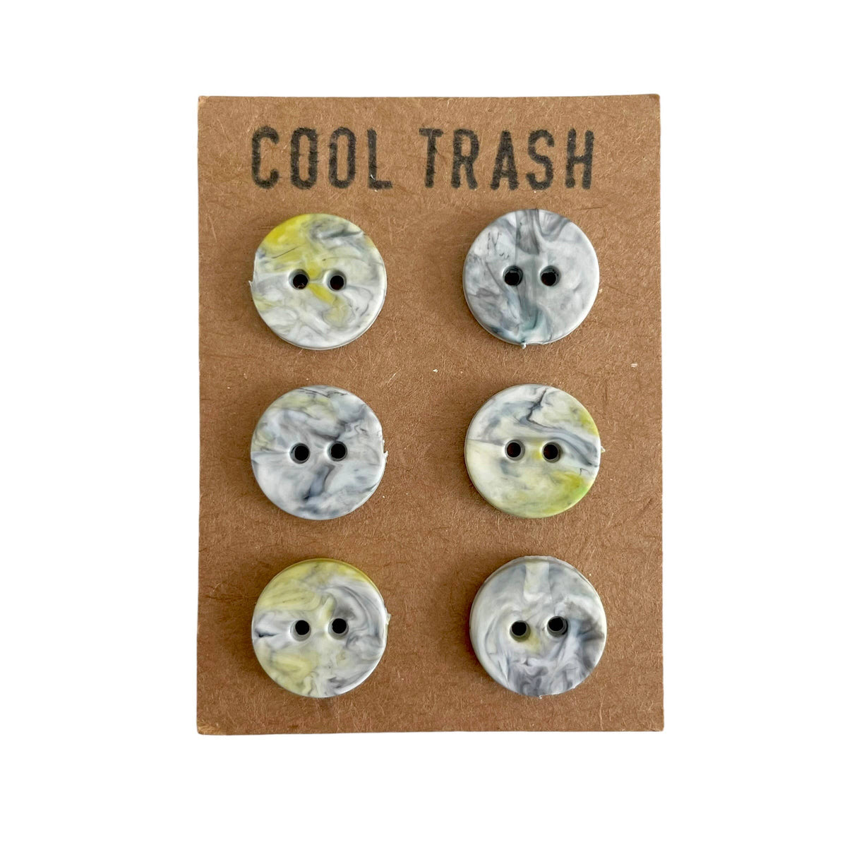 Marble Recycled Plastic Little Buttons Set | 0.5n - 6ct | Buttons